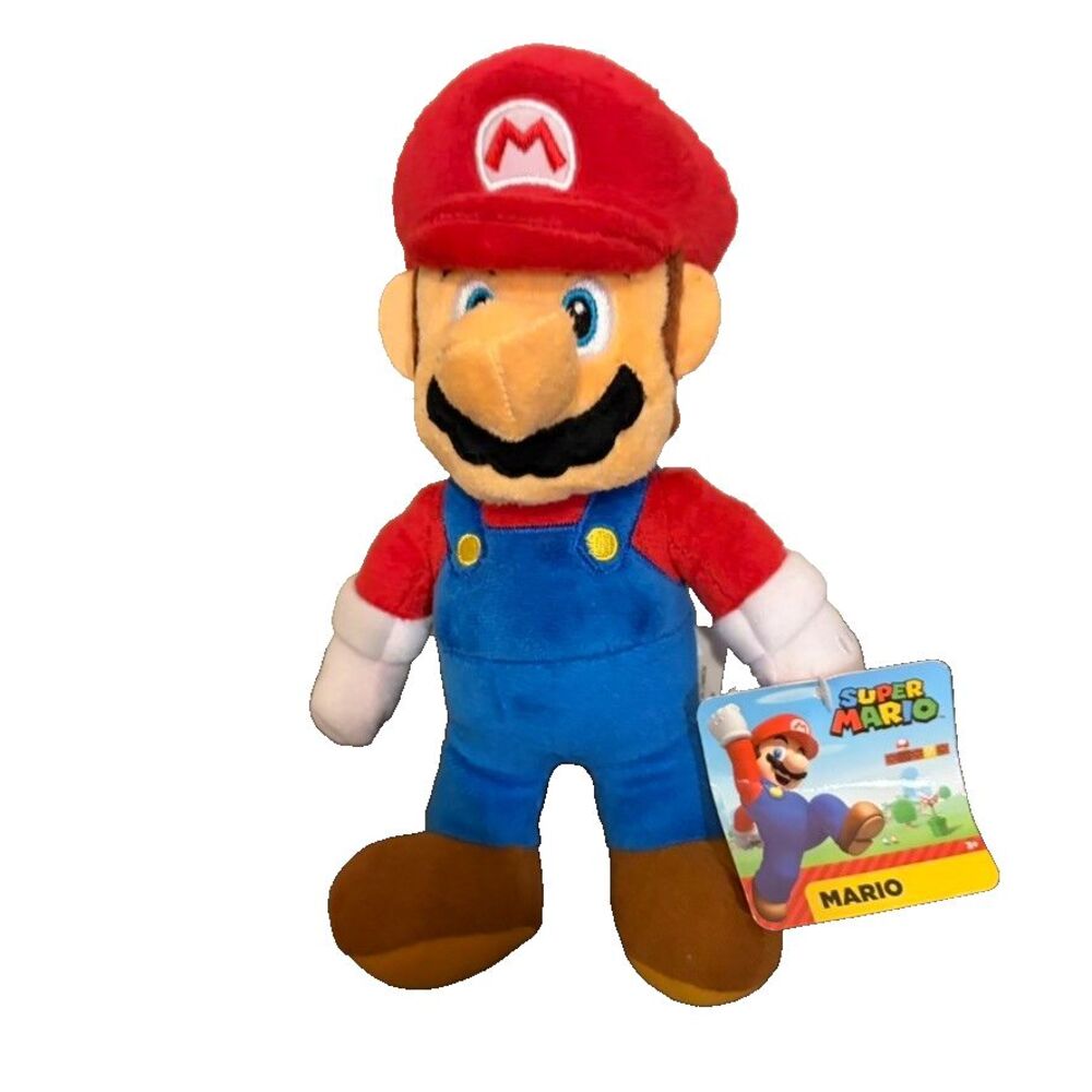 Super Mario Plush Mario Stuffed Toy Jakks Classic 8" NWT